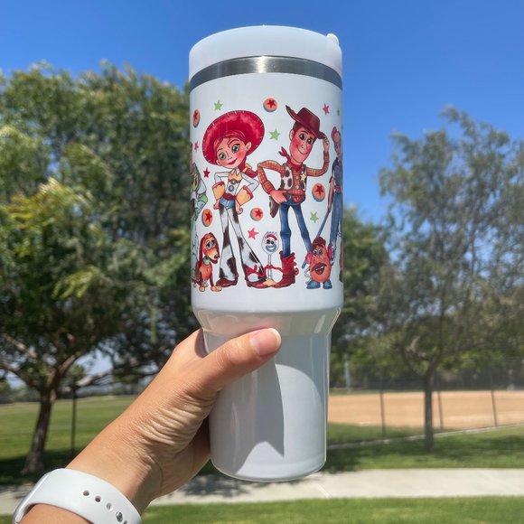 Custom 40 oz Tumbler Walt Disney Toy Story Woody Buzz Brand new double w… - Picture 6 of 9